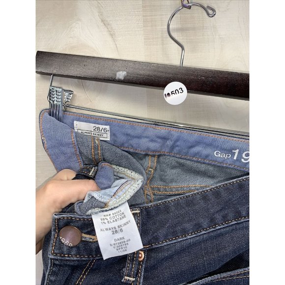 Gap Dark Wash Ankle Skinny Stretch Denim Women’s Jeans Size 28/6-10503 - Picture 6 of 6
